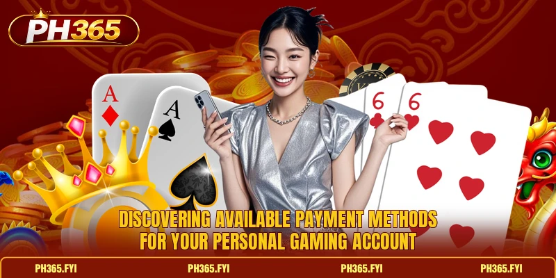 Discovering available payment methods for your personal gaming account