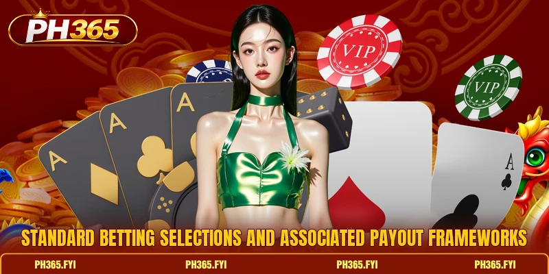 Standard betting selections and associated payout frameworks Standard betting selections and associated payout frameworks
